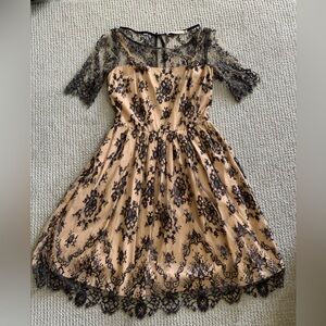 Elegant BGN Paris French Chantilly Lace Dress